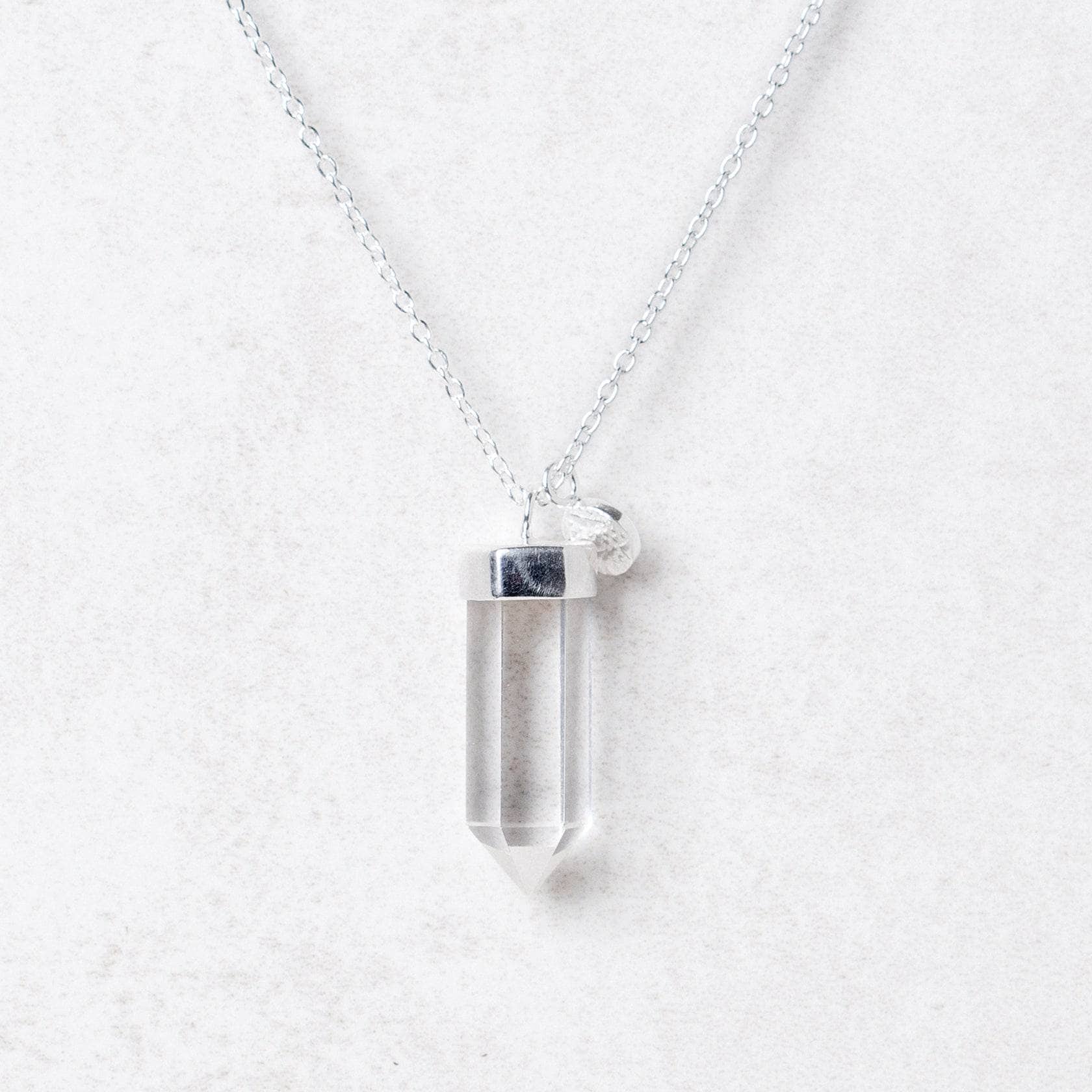 Slarge8 Clear Quartz Crystal Point Necklace - Image 2