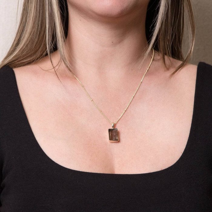 Smoky Quartz Raw Crystal Necklace - Image 5