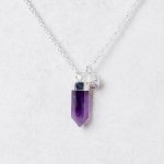 Delicate Amethyst Crystal Point Necklace - Image 2