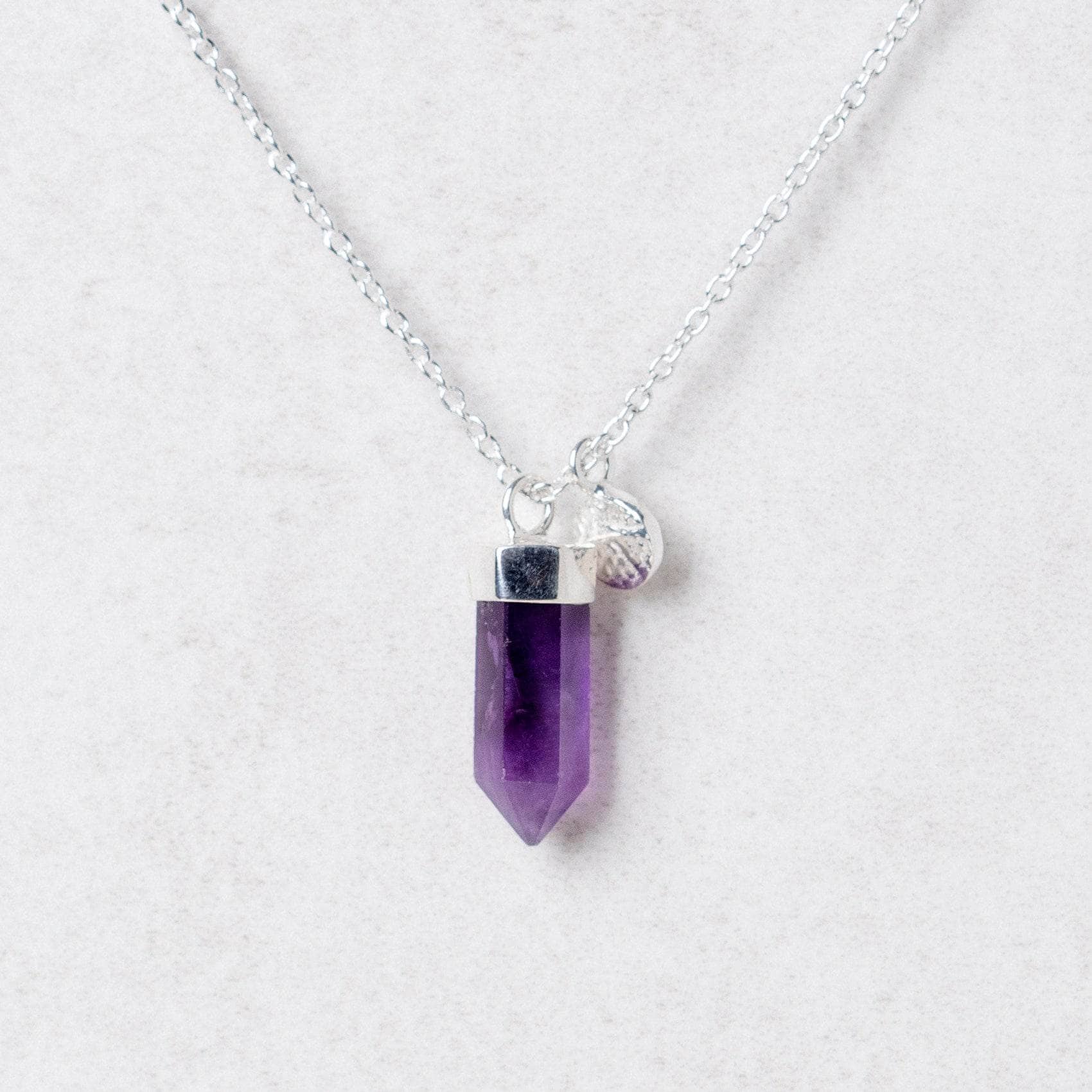 Ssmall9 Delicate Amethyst Crystal Point Necklace - Image 2
