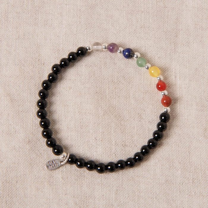 Black Onyx Seven Chakra Energy Bracelet - Image 1