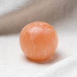 Peach Selenite Sphere with Tripod - Image 5