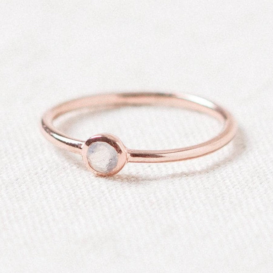 Studio-Session-1020 Rainbow Moonstone Silver, Gold or Rose Gold Ring - Image 8