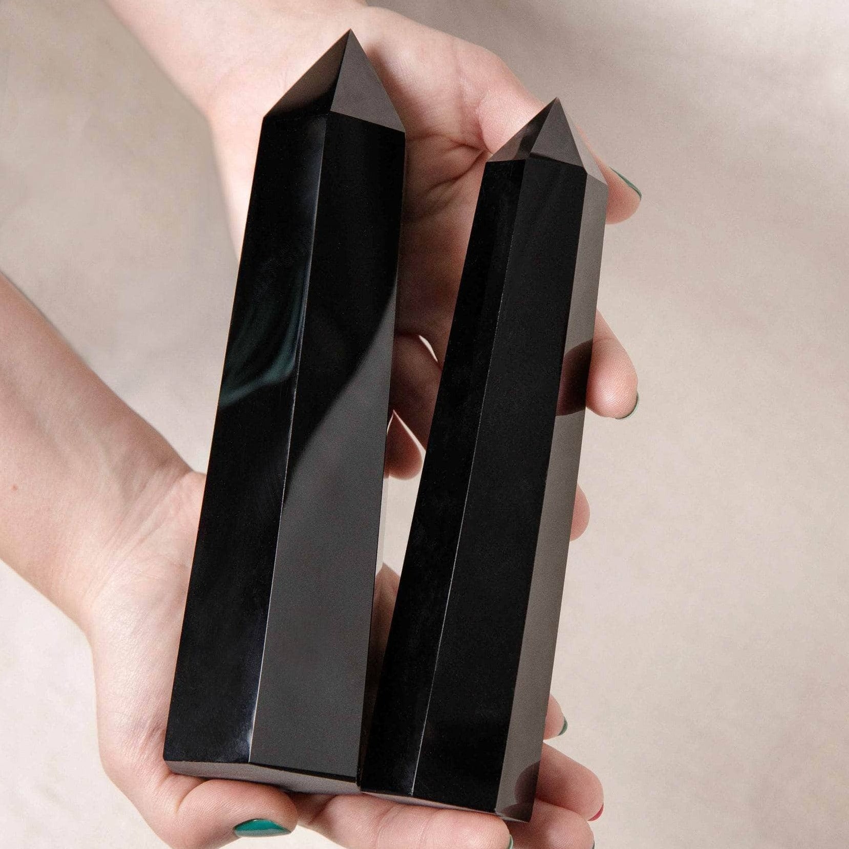 Studio-Session-1089 Black Obsidian Obelisk - Large - AAA Premium Quality - Image 1