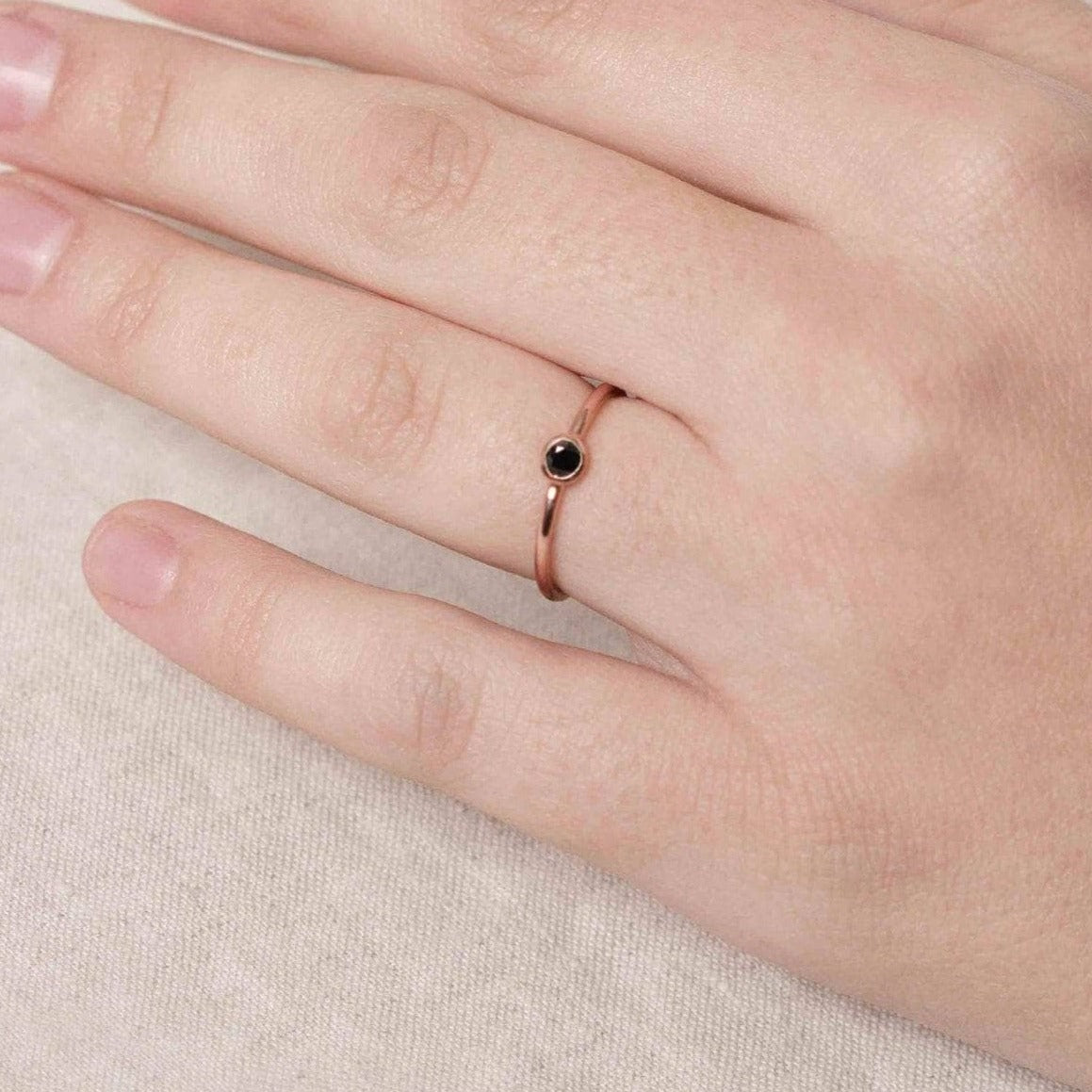 Studio-Session-1089_73c3f646-0f6e-422d-ab75-7fa520201b23 Black Tourmaline Silver, Gold or Rose Gold Ring - Image 8