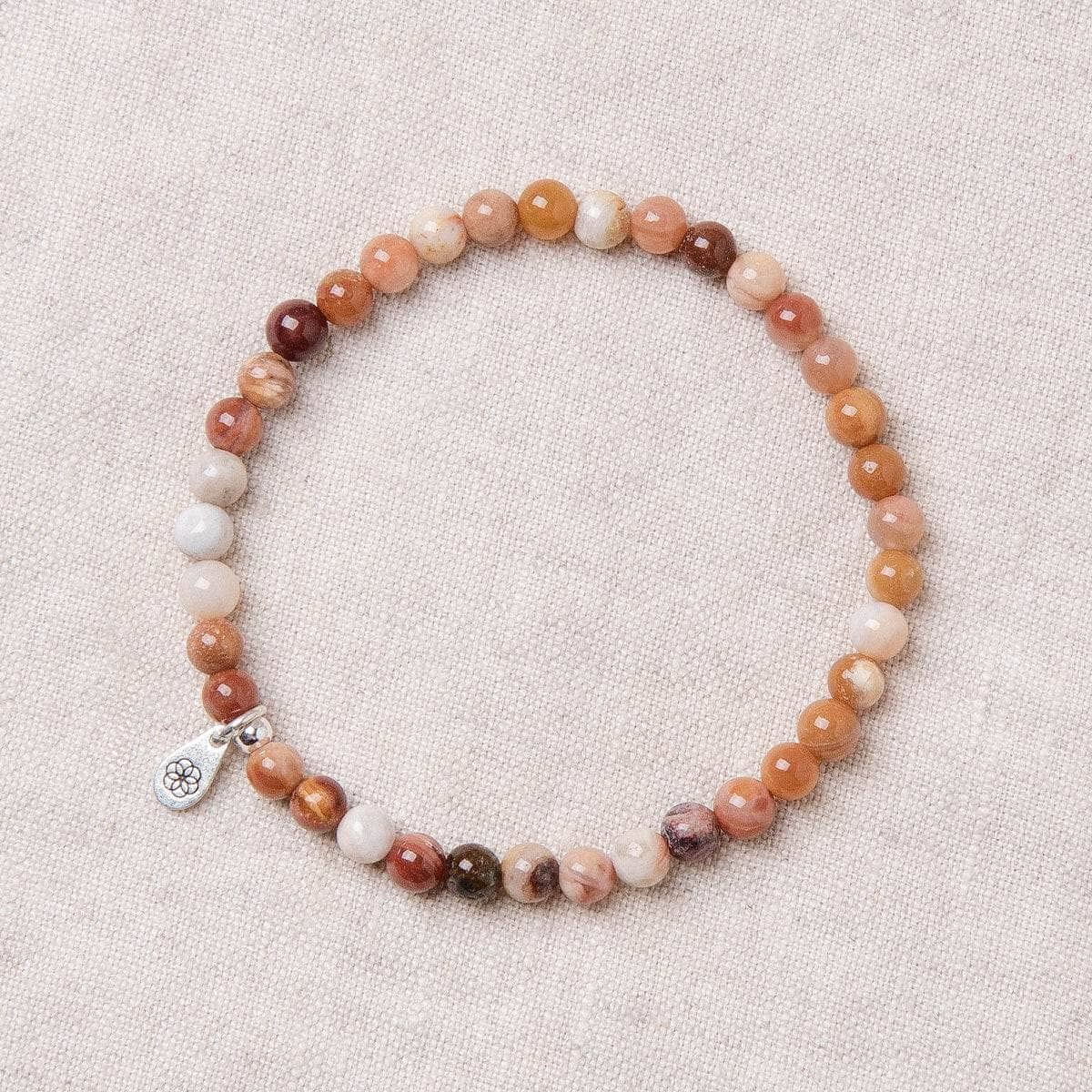 Studio-Session-1431-2 Petrified Wood Jade Energy Bracelet - Image 1