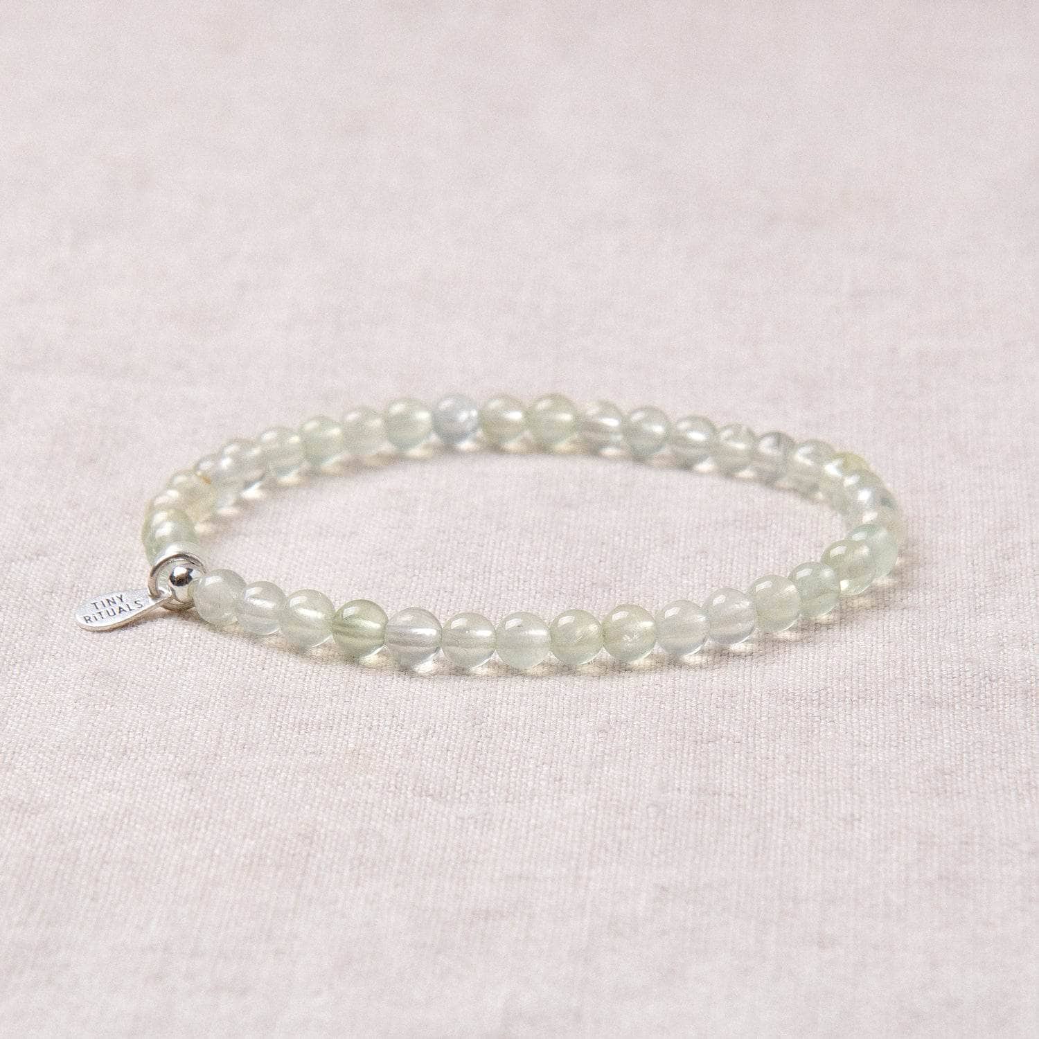 Studio-Session-1443-2 Genuine Prehnite Energy Bracelet - Image 4