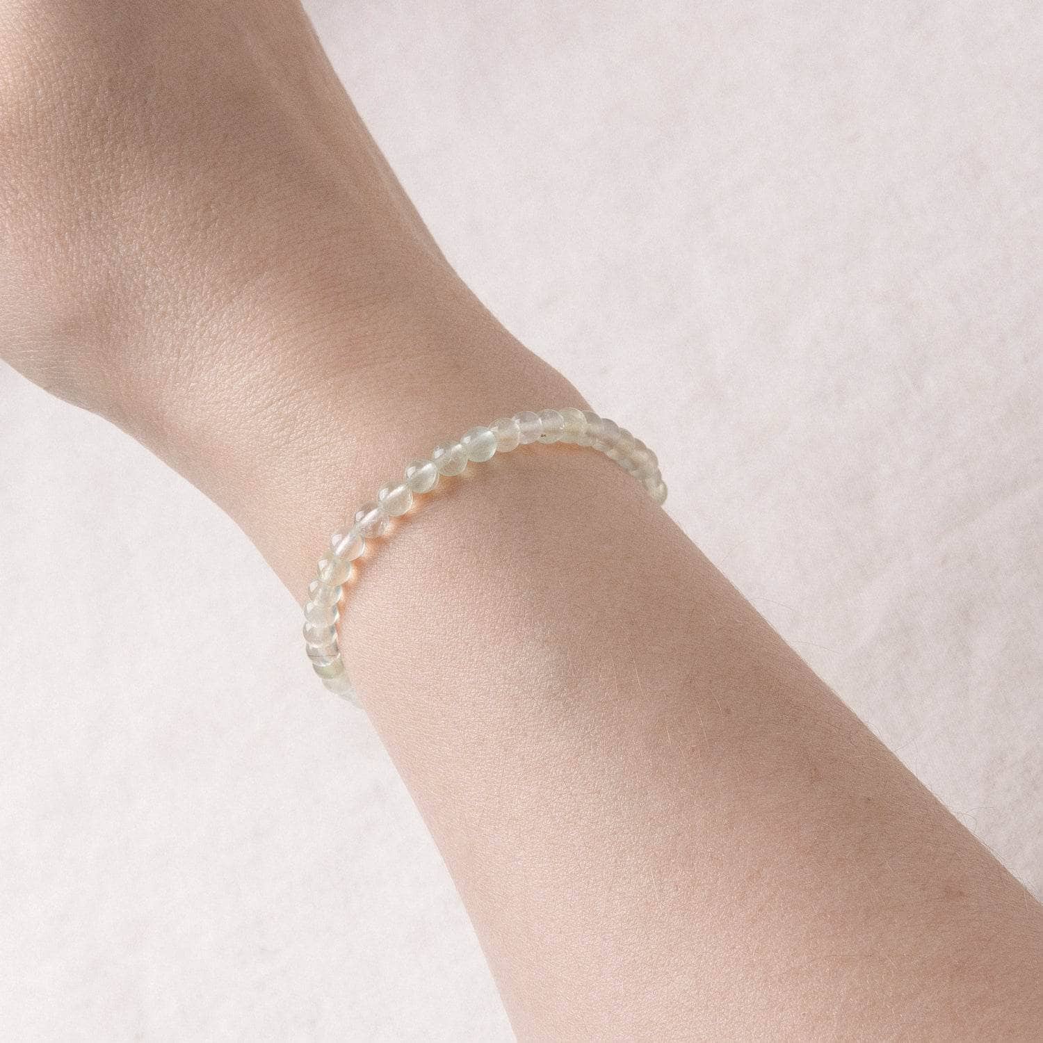 Studio-Session-1466-2 Genuine Prehnite Energy Bracelet - Image 5