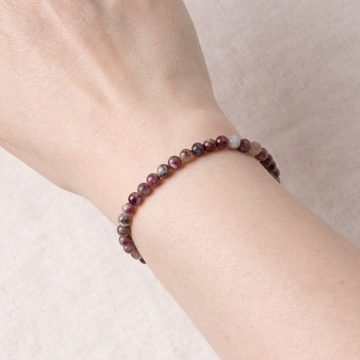 Studio-Session-1481-2 Natural Plum Blossom Tourmaline Energy Bracelet - Image 2