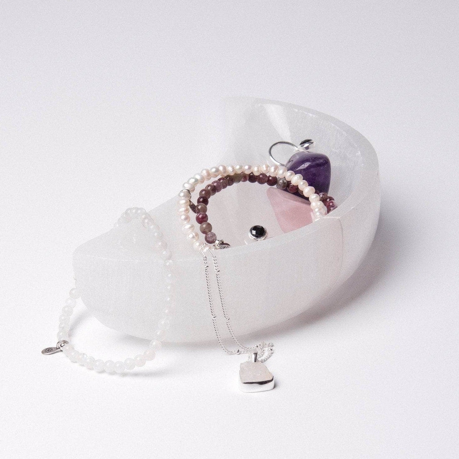 Studio-Session-1809 Selenite Moon Crystal Recharging Bowl - Image 8