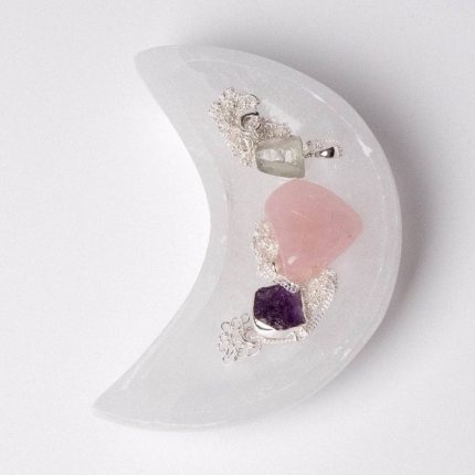 Selenite Moon Crystal Recharging Bowl