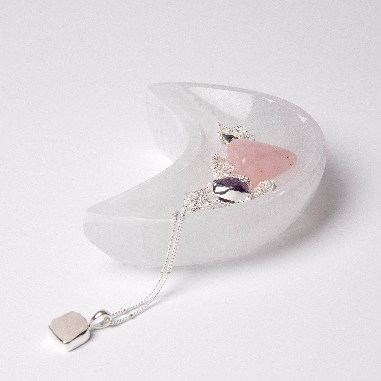 Studio-Session-1817 Selenite Moon Crystal Recharging Bowl - Image 3