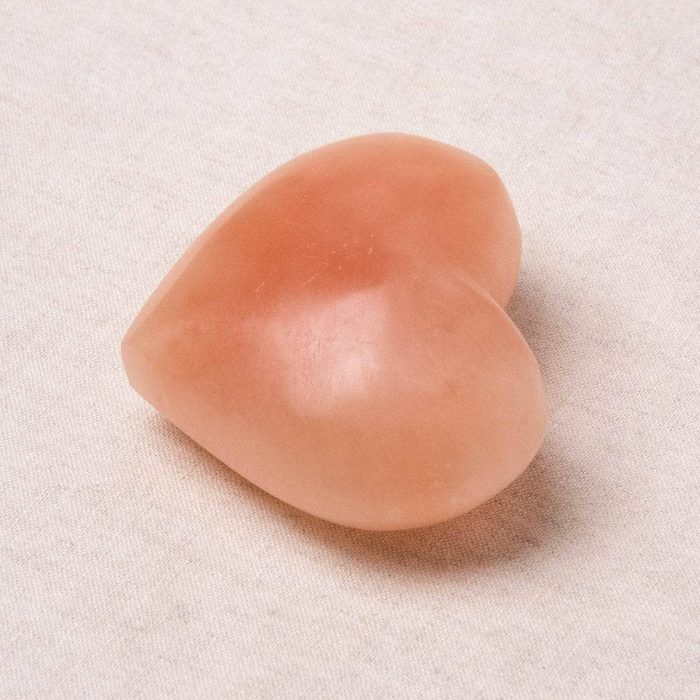 Peach Selenite Heart - Image 4