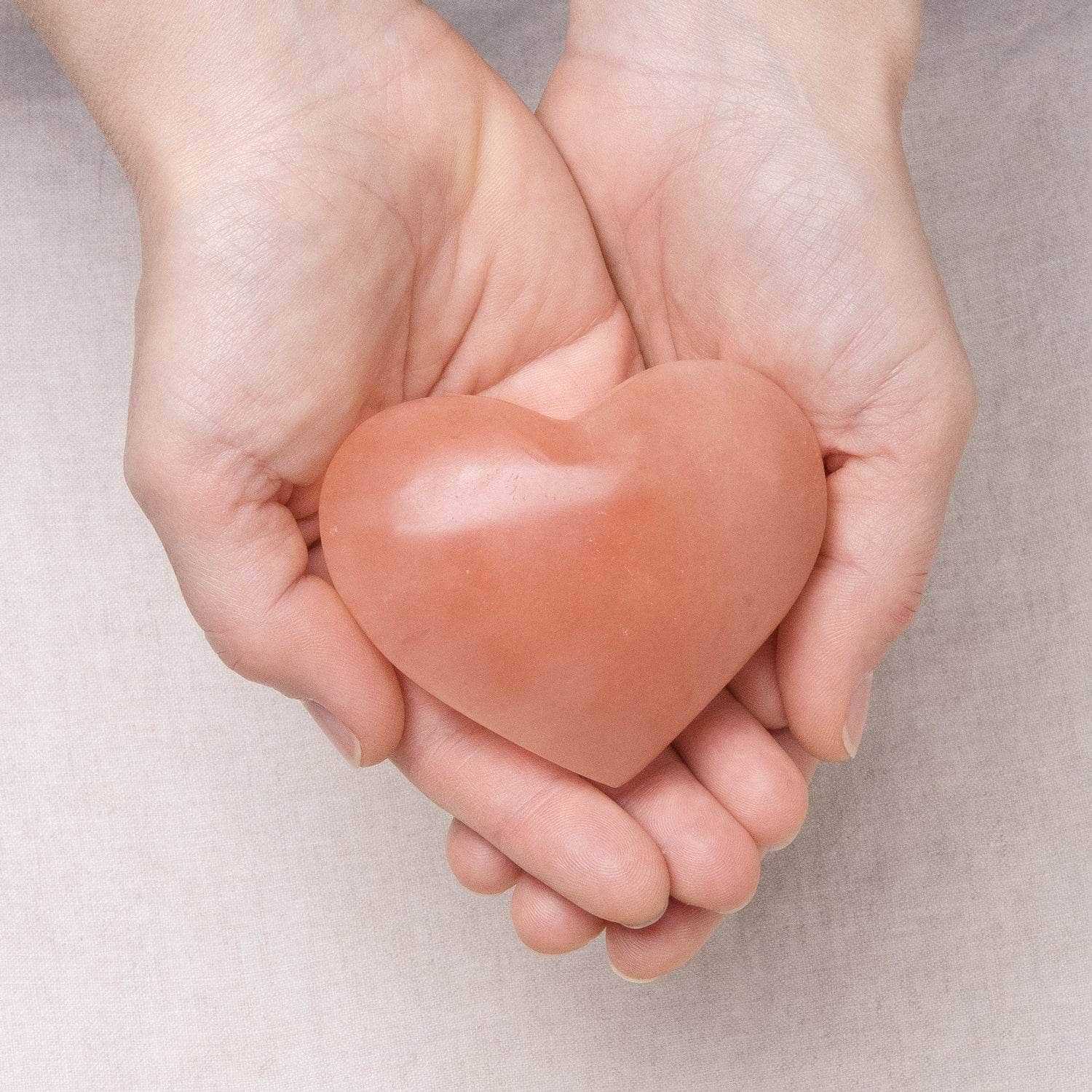 Studio-Session-1928-2 Peach Selenite Heart - Image 3