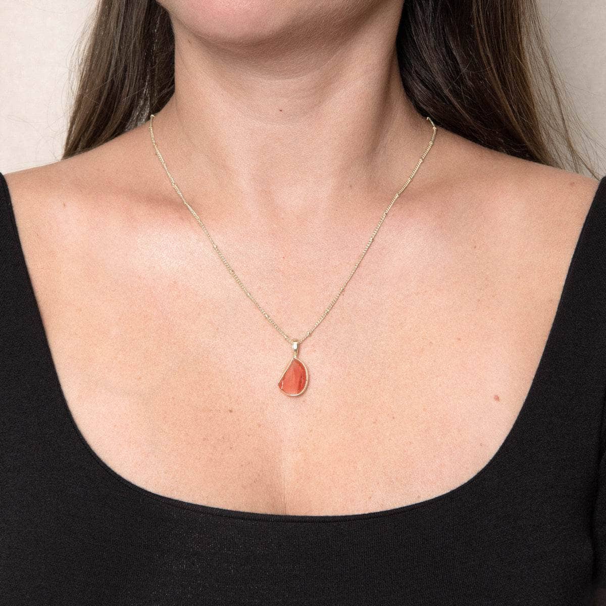 Studio-Session-221 Carnelian Raw Crystal Necklace - Image 2