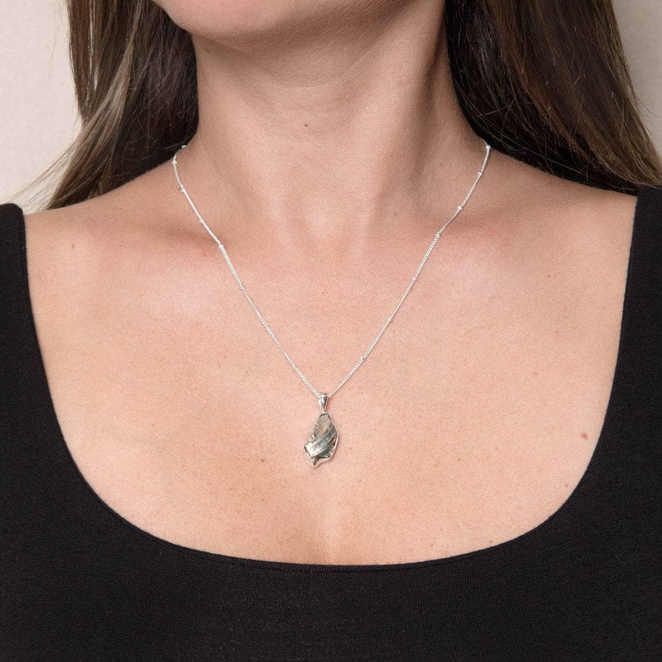 Studio-Session-228 Pyrite Raw Crystal Necklace - Image 6