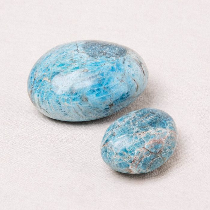 Blue Apatite Palm Stone - AAA Premium Quality - Image 1