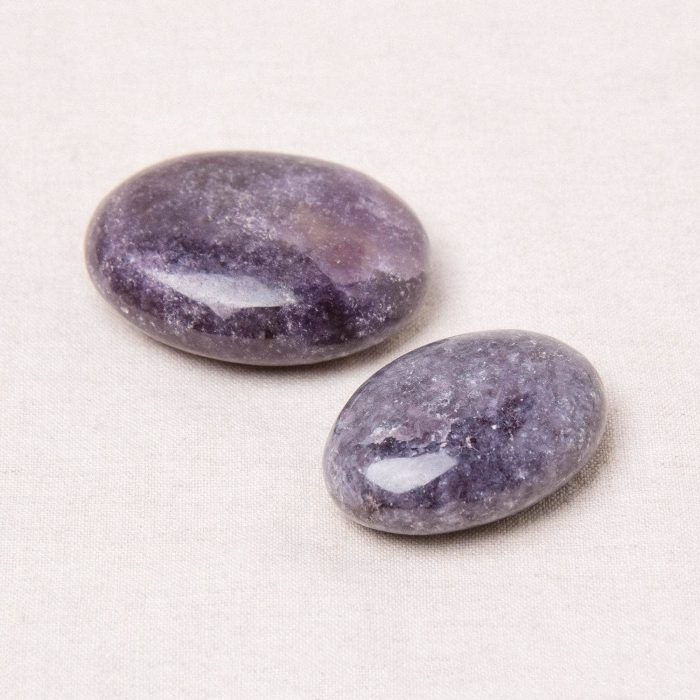 Lepidolite Palm Stone - AAA Premium Quality - Image 1