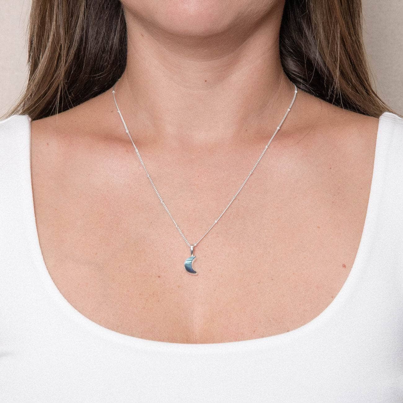 Studio-Session-248 Crescent Moon Raw Gemstone Necklace - Image 14