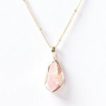 Pink Opal Raw Crystal Necklace - Image 4