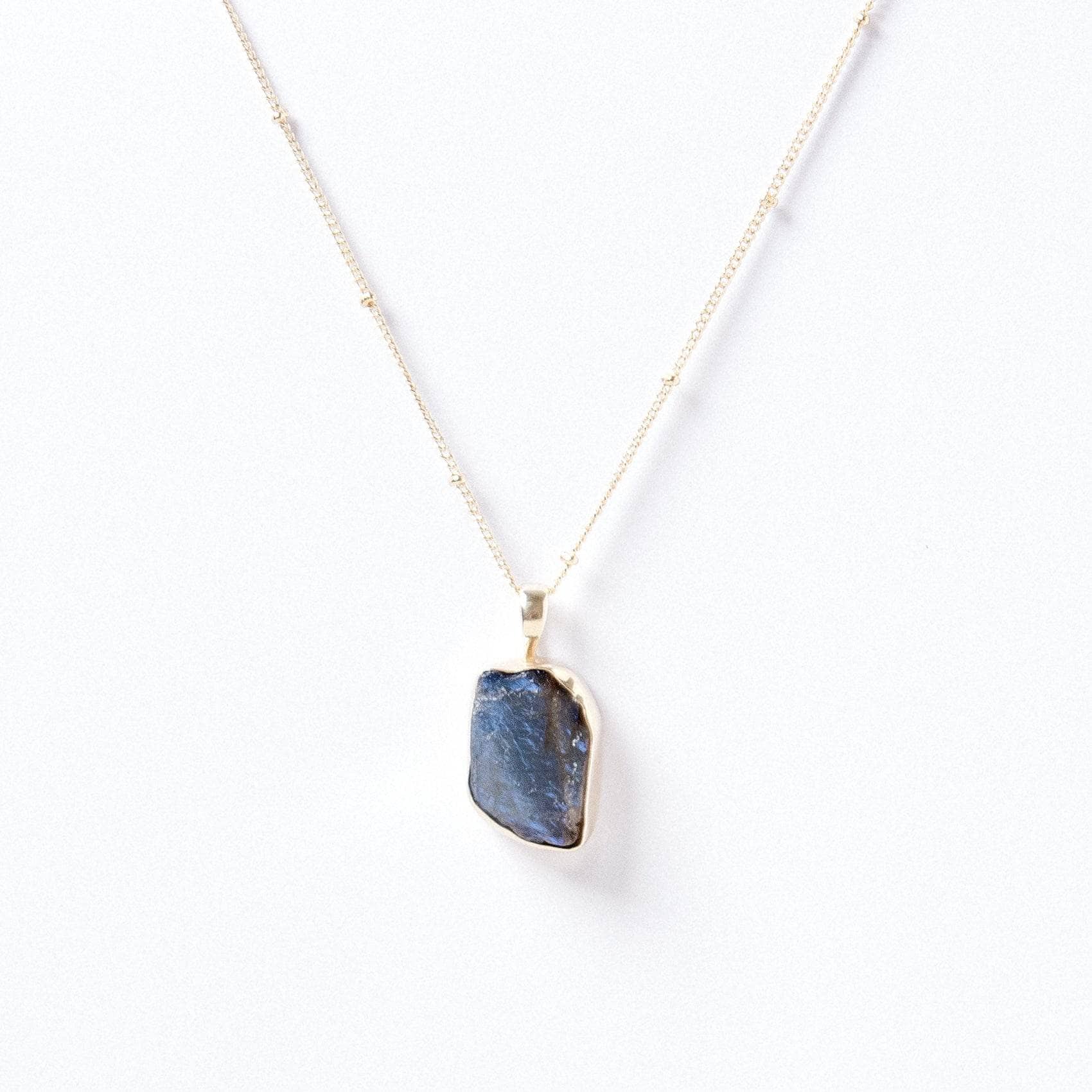 Studio-Session-2703 Labradorite Raw Crystal Necklace - Image 3