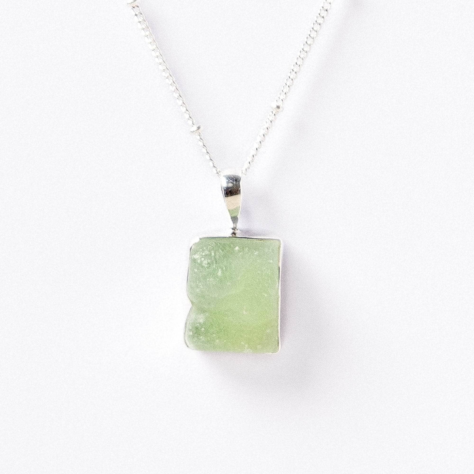 Studio-Session-2711 Prehnite Raw Crystal Necklace - Image 4