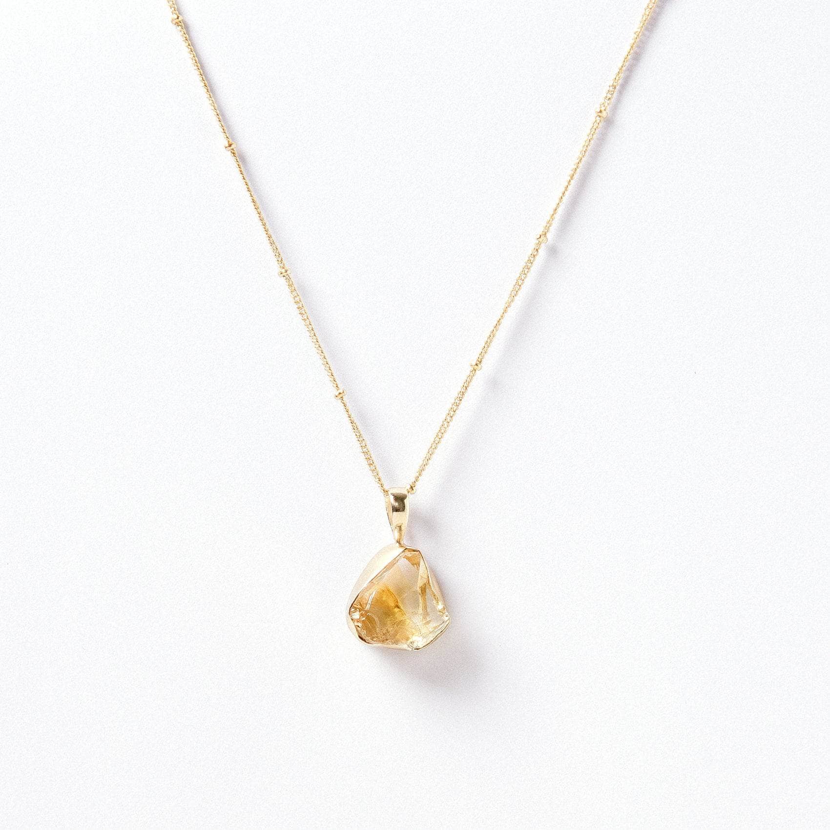 Studio-Session-2715 Genuine Citrine Raw Crystal Necklace - Image 6
