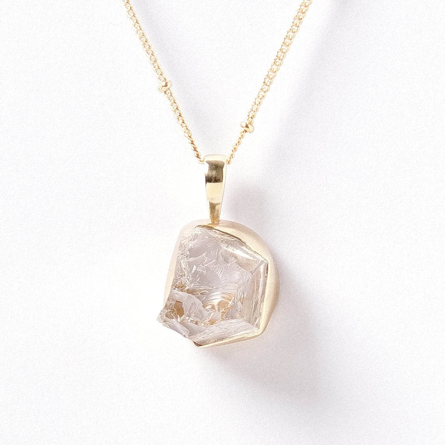 Studio-Session-2719 Clear Quartz Raw Crystal Necklace - Image 1