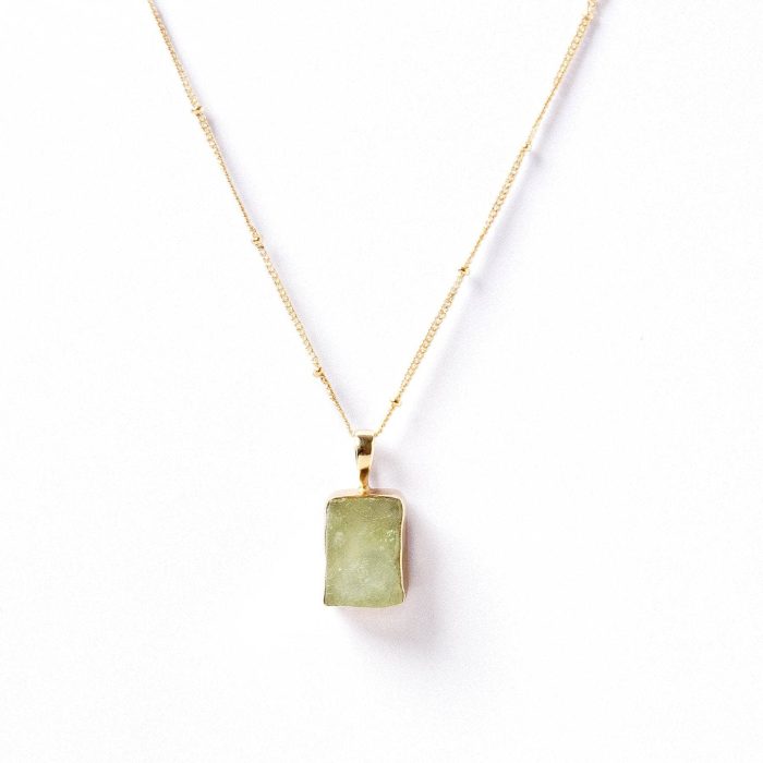 Prehnite Raw Crystal Necklace - Image 3
