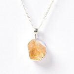 Genuine Citrine Raw Crystal Necklace