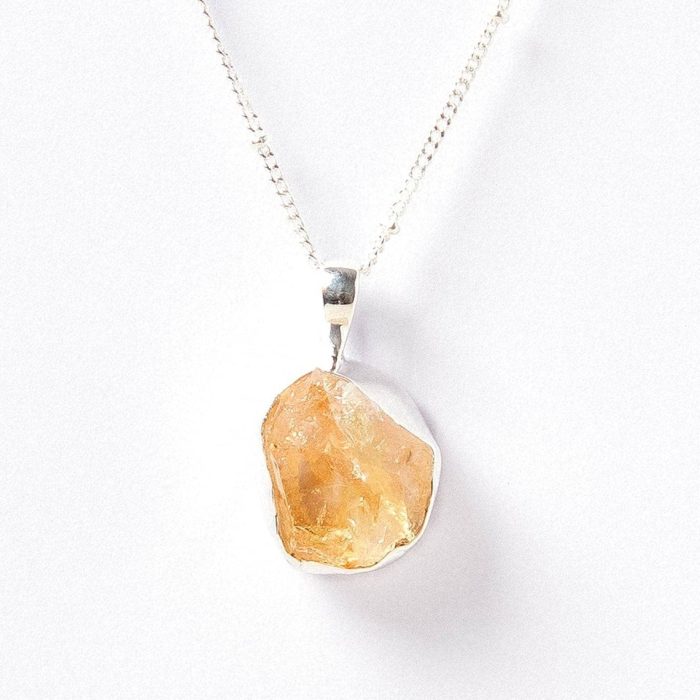 Genuine Citrine Raw Crystal Necklace - Image 1