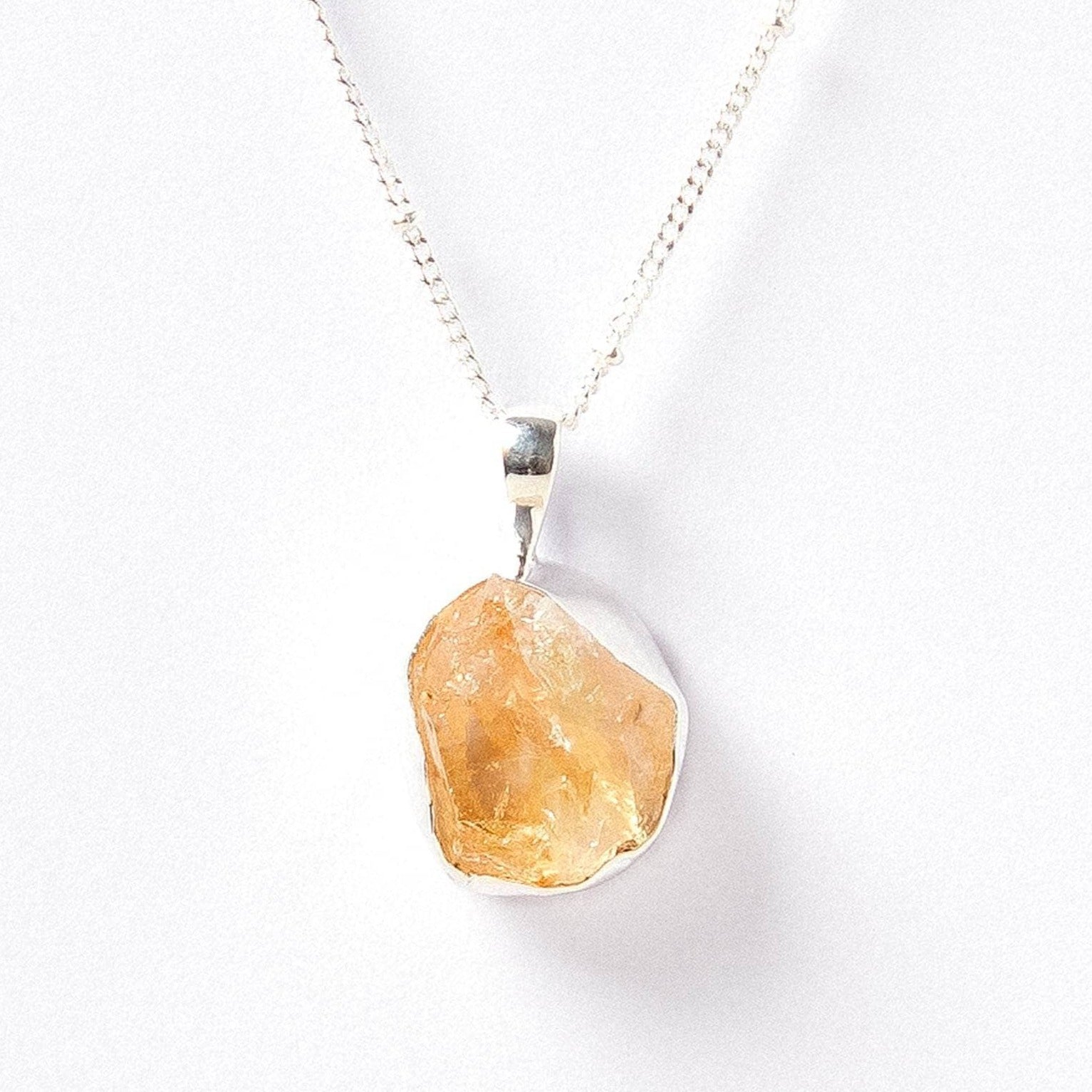 Studio-Session-2727 Genuine Citrine Raw Crystal Necklace - Image 1