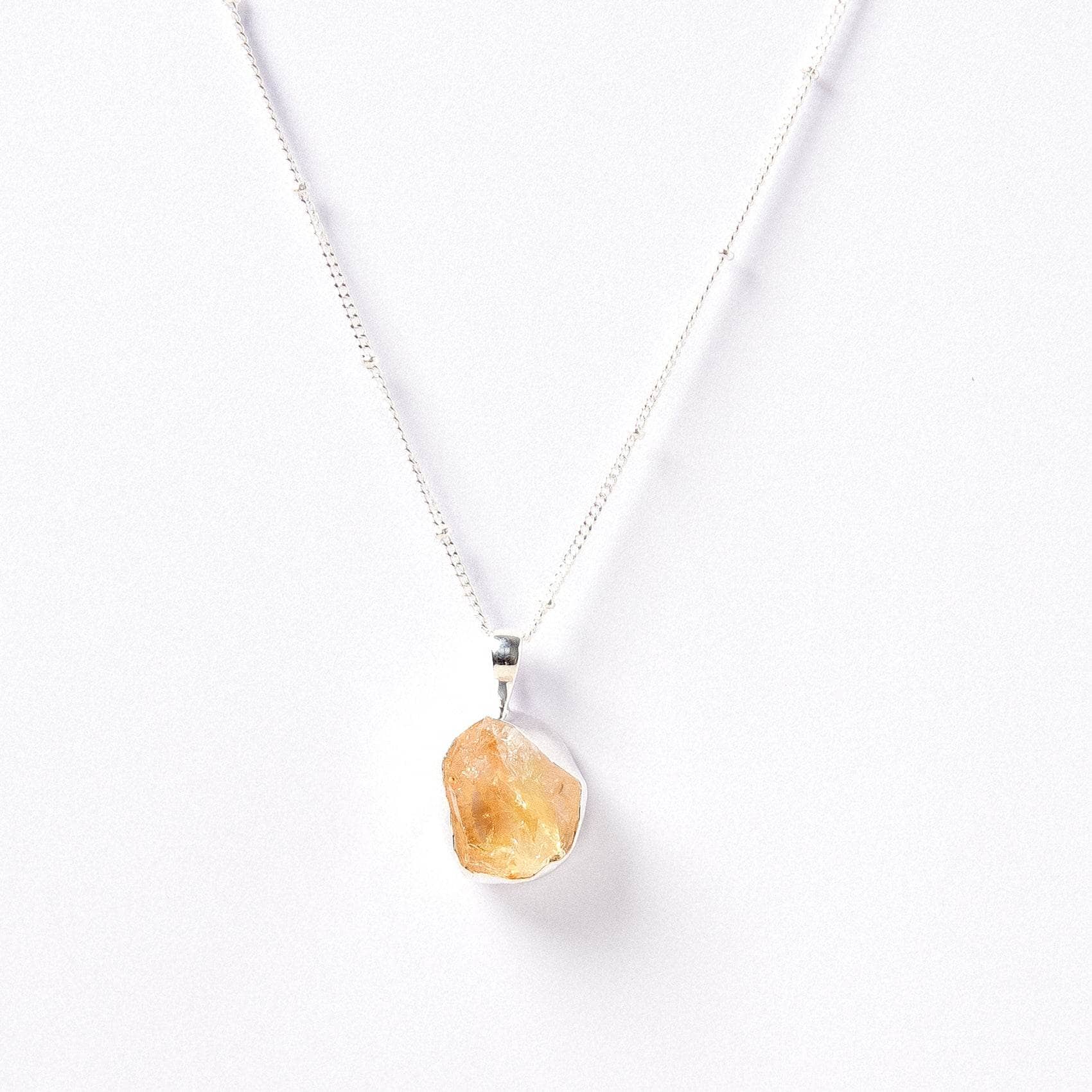 Studio-Session-2728 Genuine Citrine Raw Crystal Necklace - Image 3