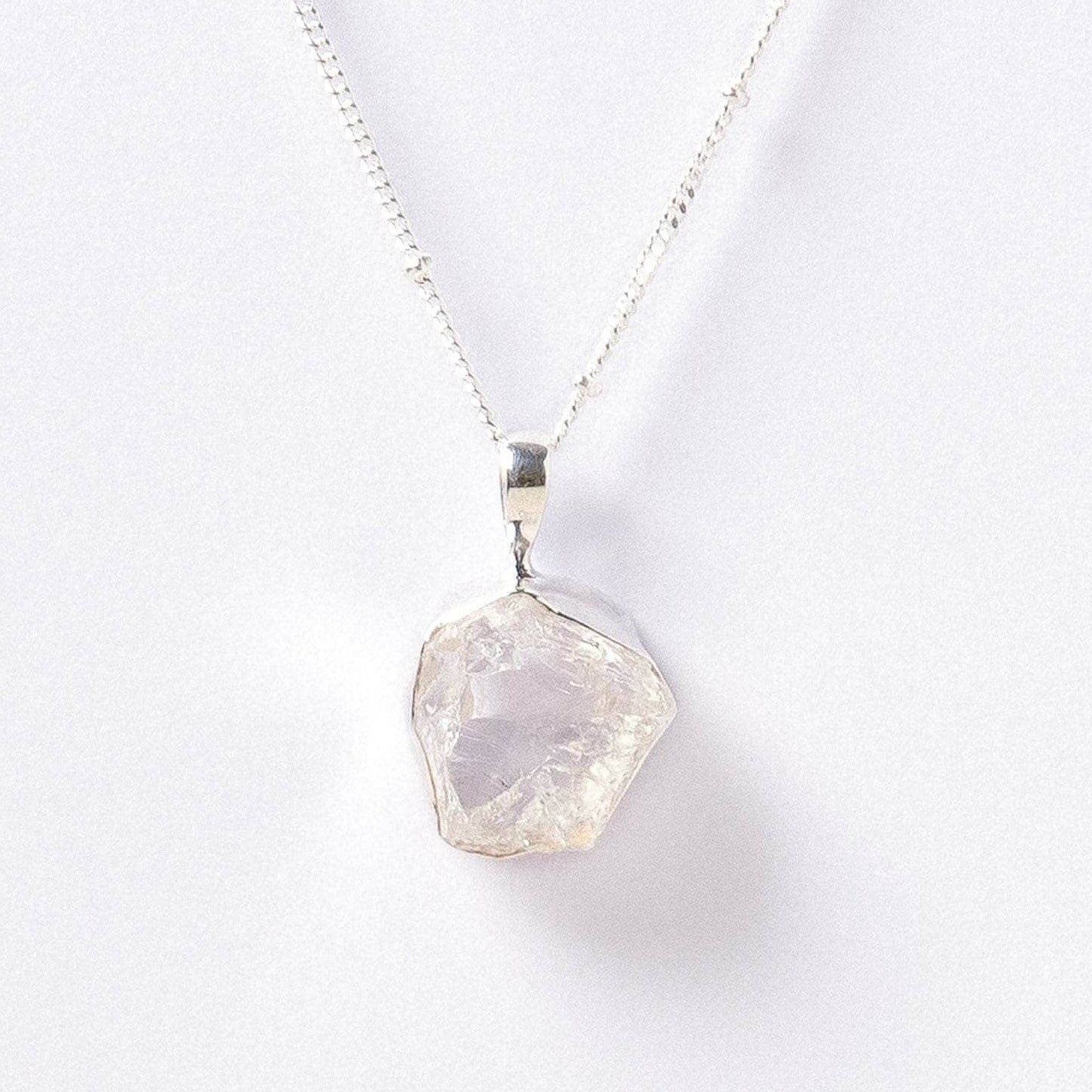 Studio-Session-2729 Clear Quartz Raw Crystal Necklace - Image 4