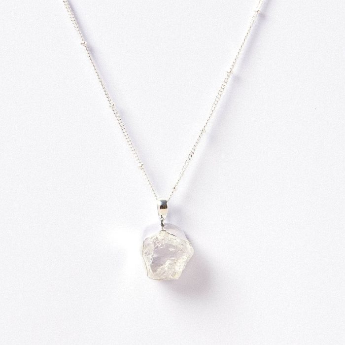 Clear Quartz Raw Crystal Necklace - Image 6