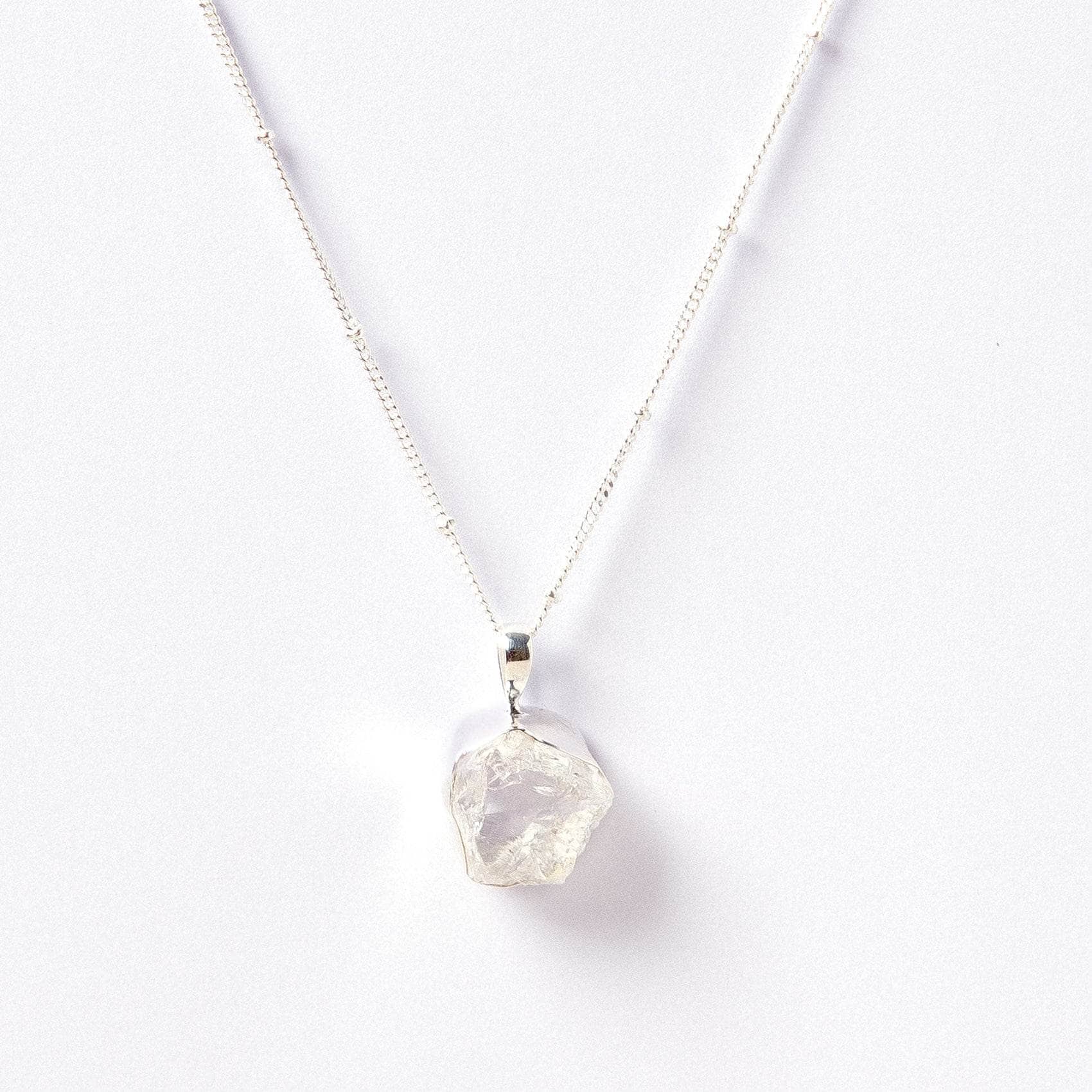 Studio-Session-2731 Clear Quartz Raw Crystal Necklace - Image 6