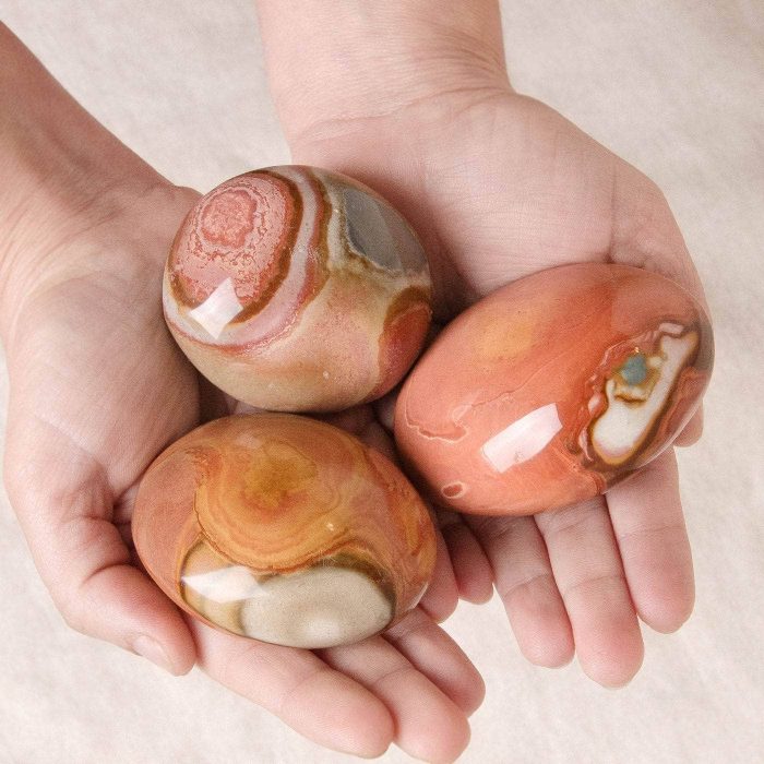 Polychrome (Desert Magic) Jasper Palm Stone - AAA Premium Quality - Image 1