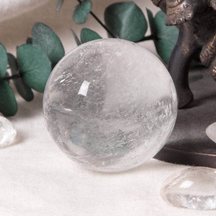 Clear Quartz Sphere with Tripod - AAA Premium Quality - Image 9