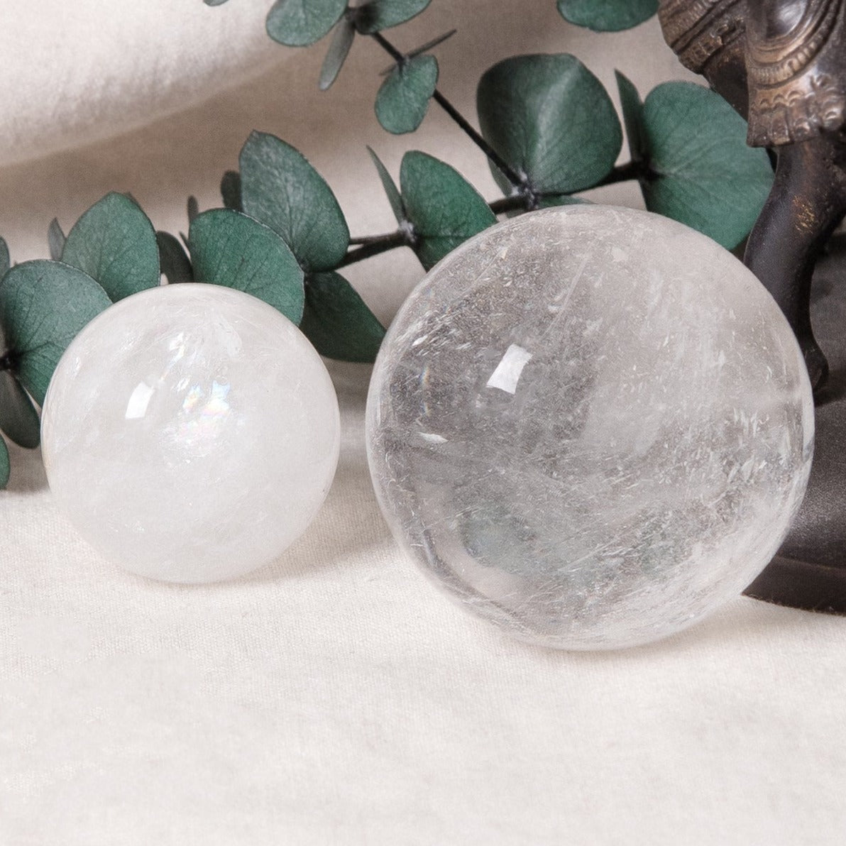 Studio-Session-3457 Clear Quartz Sphere with Tripod - AAA Premium Quality - Image 2