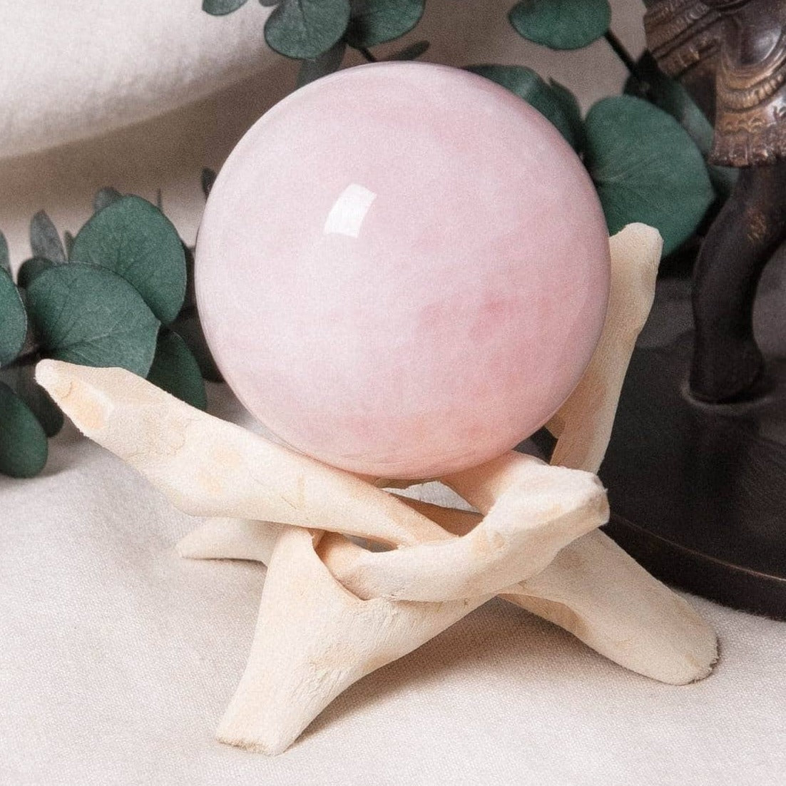 Studio-Session-3479 Rose Quartz Sphere with Tripod - Image 2