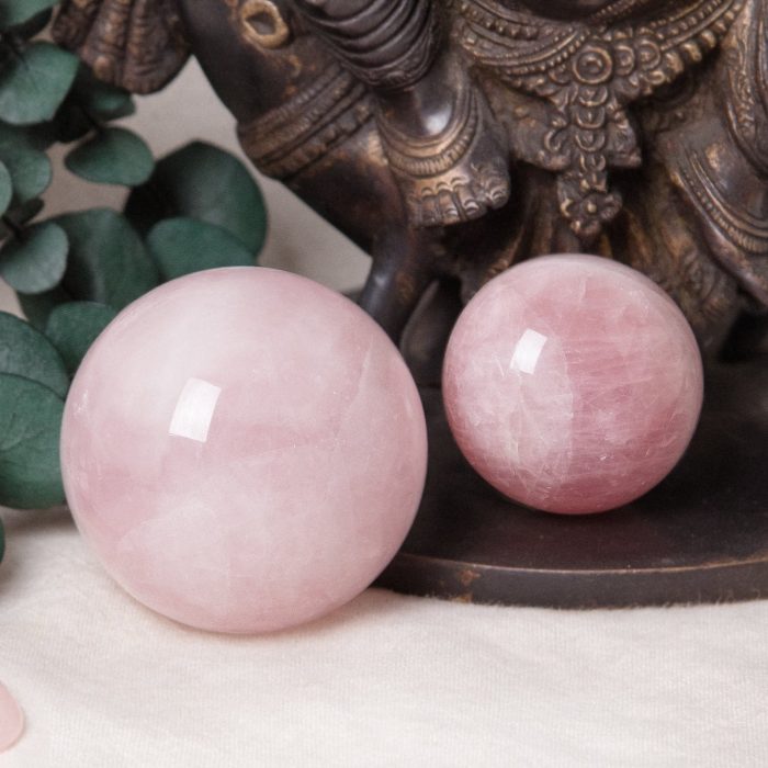 Rose Quartz Sphere with Tripod - Image 4