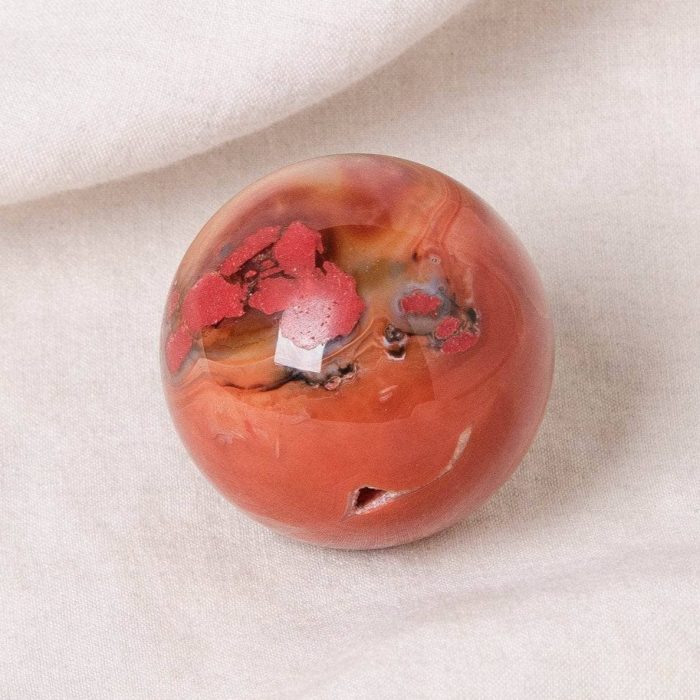 Carnelian Sphere with Tripod - AAA Premium Quality - Image 4