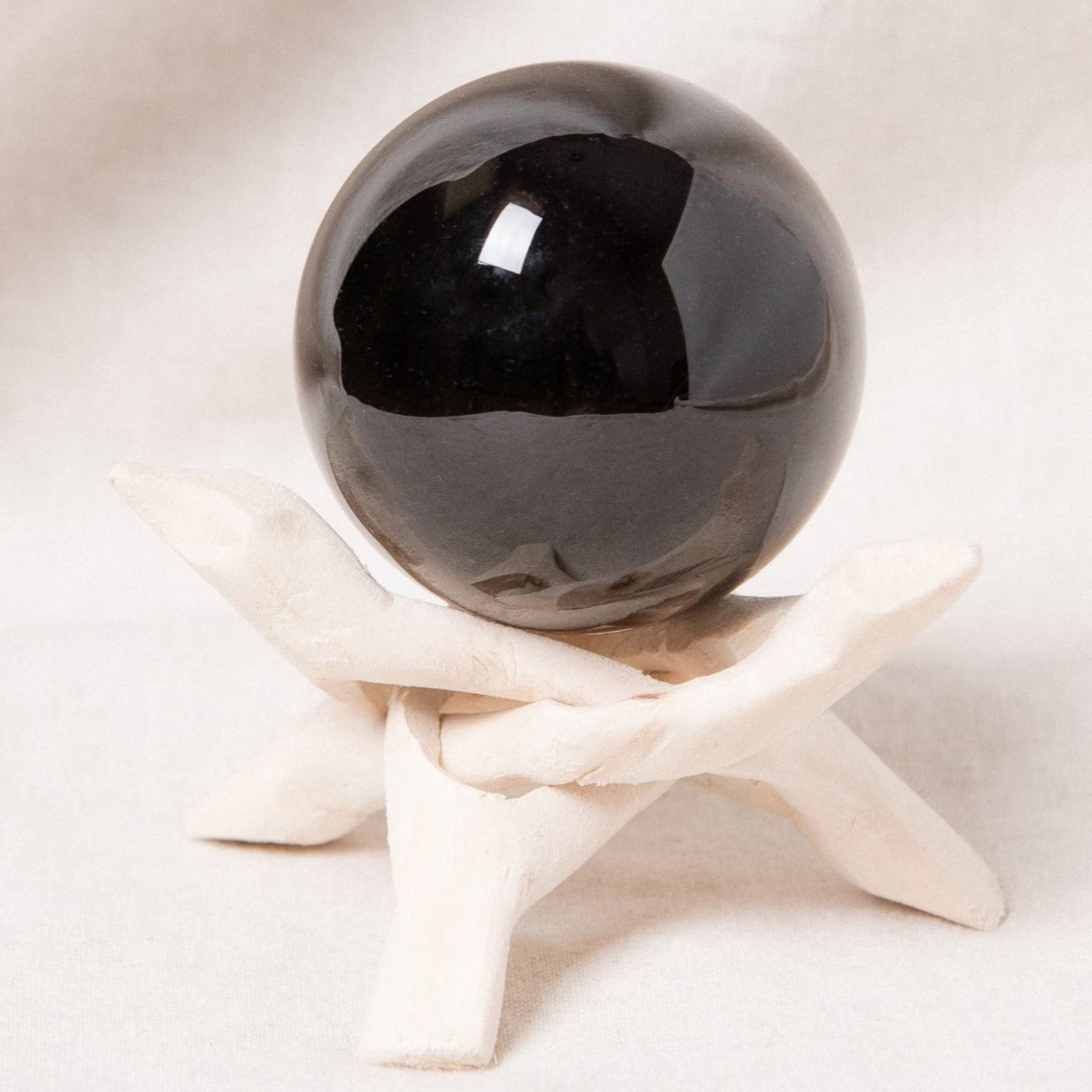 Studio-Session-3780 Black Obsidian Sphere with Tripod - Image 5