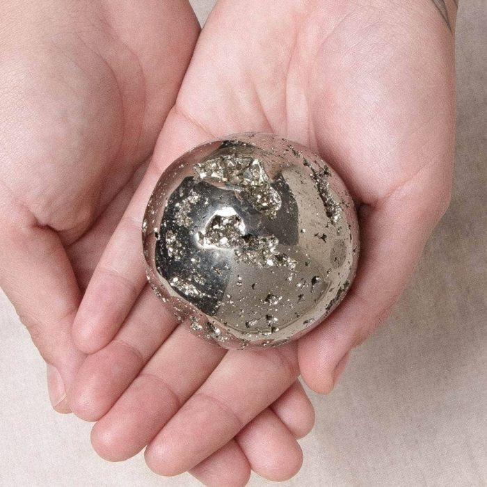 Natural Pyrite Sphere - AAA Premium Quality - Image 6