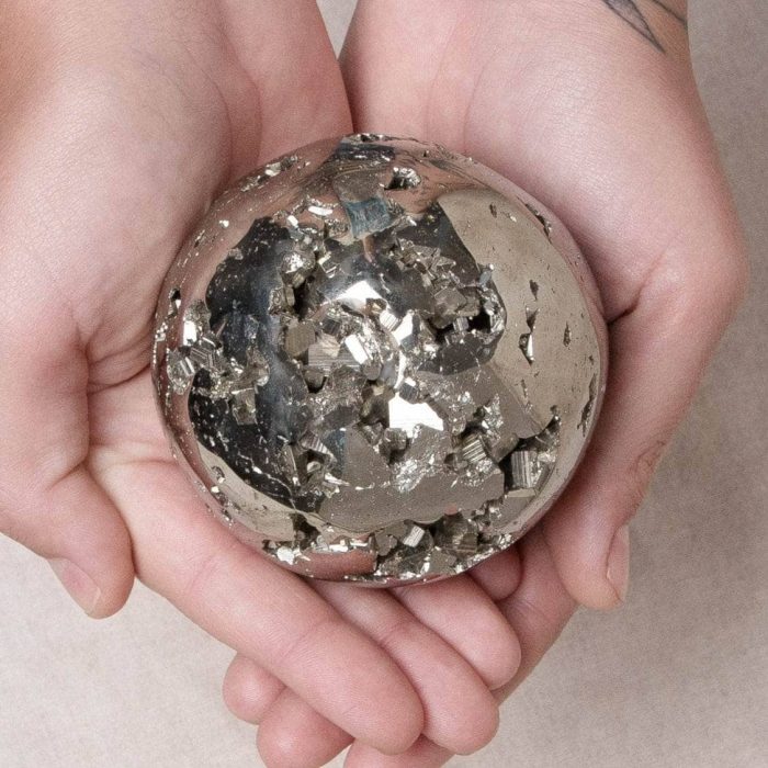 Natural Pyrite Sphere - AAA Premium Quality - Image 14