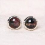 Bloodstone Gold or Silver Stud Earrings - Image 7