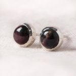 Bloodstone Gold or Silver Stud Earrings - Image 9
