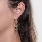 Green Amethyst Crystal Point Earrings - Image 3