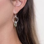 Green Amethyst Crystal Point Earrings - Image 6