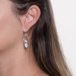 Rare Genuine Larimar Crystal Point Earrings - Image 8